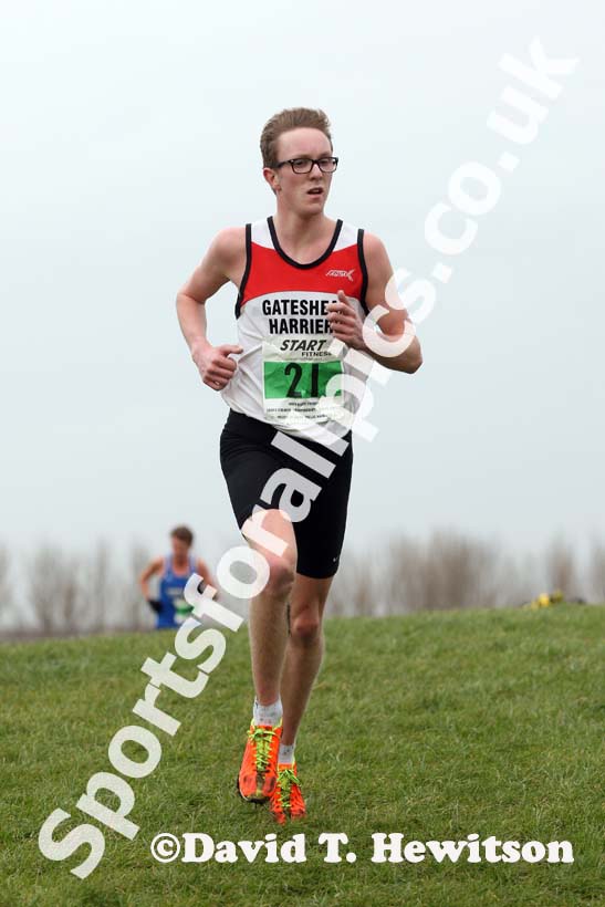 Dan Johnson (Gateshead) under-20 men 2nd North Eastern Cross Country, Champs., Temple Park, South Shields. Photo: David T. Hewitson/Sports for All Pics